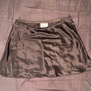 Reformation Brandy Satin Skirt Brown - Size M